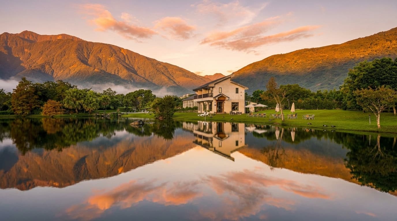 夏洛克莊園湖景全景